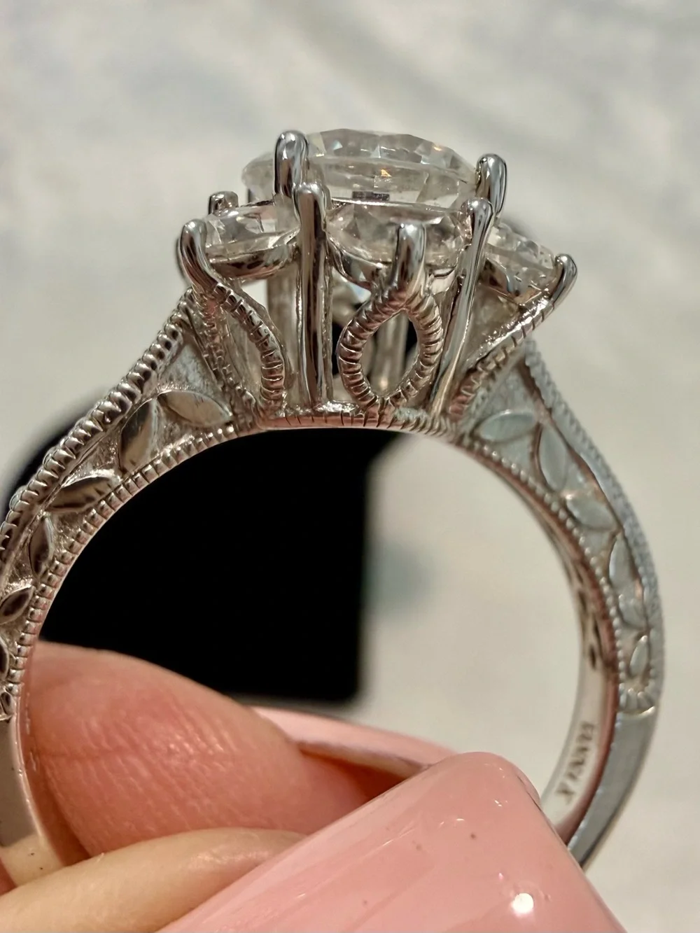 🌸JTV35 - Vanna K - White Round cut Rhodium Over Sterling Silver Ring💎🛍️